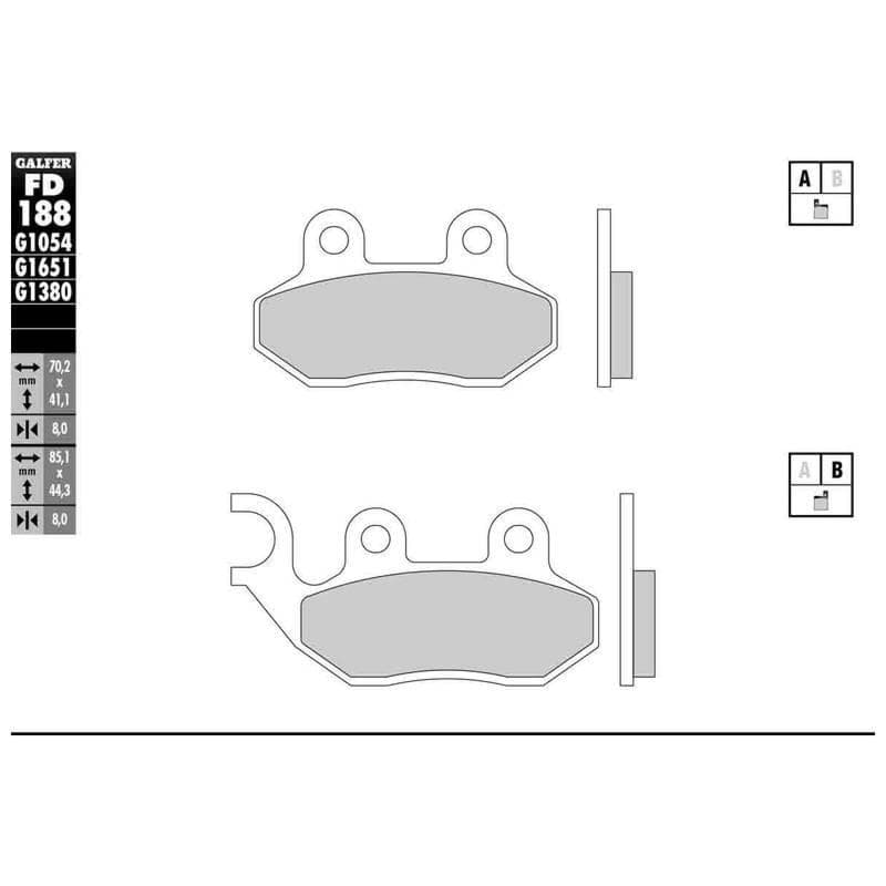Bild von Scheibenbremsbeläge Galfer Standard (Paar)