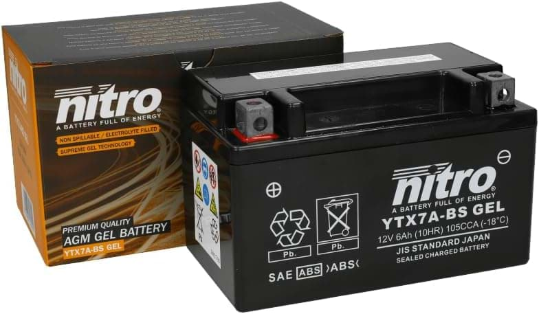 Bild von Gel-Batterie Nitro YTX7A-BS-GEL/NTX7A-SLA, wartungsfrei