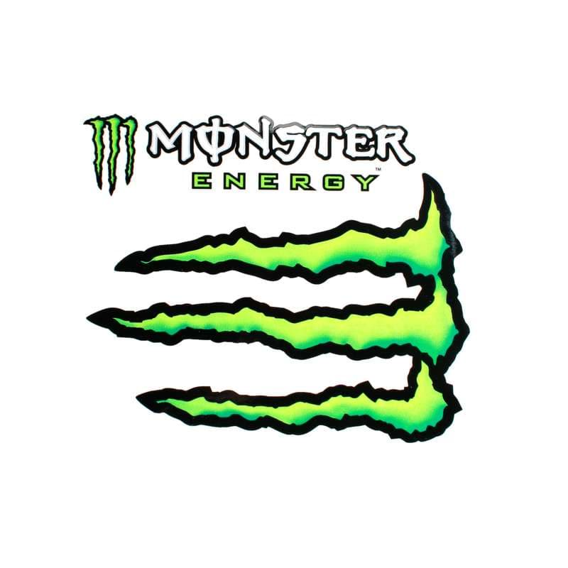 Bild von Aufkleberset "4R Monster Energy", weiss, 14 x 16cm