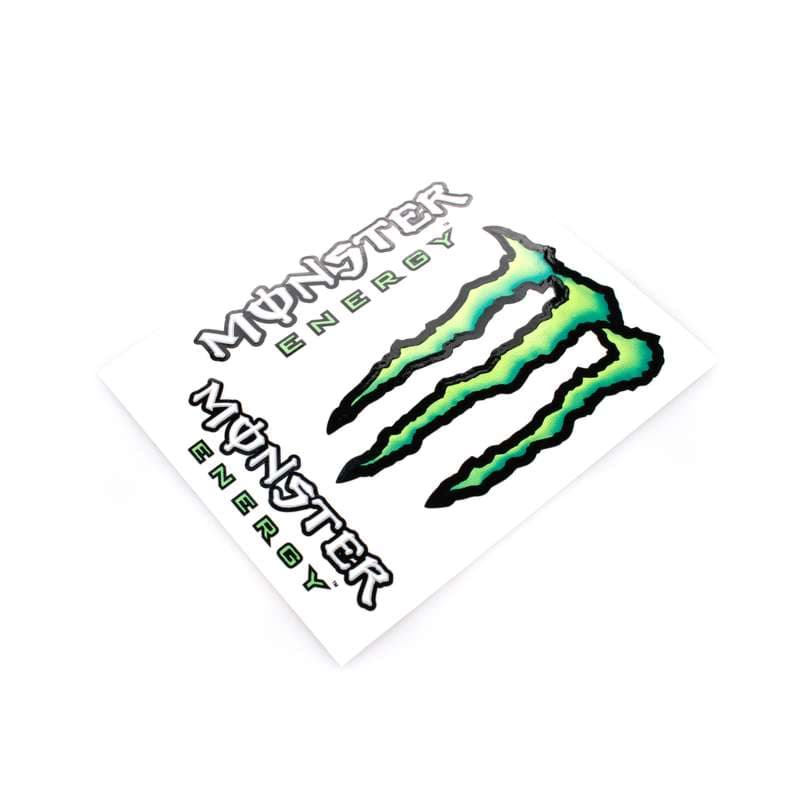 Bild von Aufkleberset "4R Monster Energy", weiss, 9 x 12cm