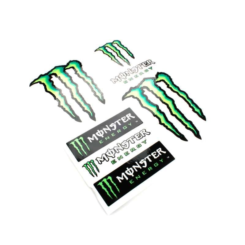 Bild von Aufkleberset "4R Monster Energy", schwarz/grün,13 x 16cm