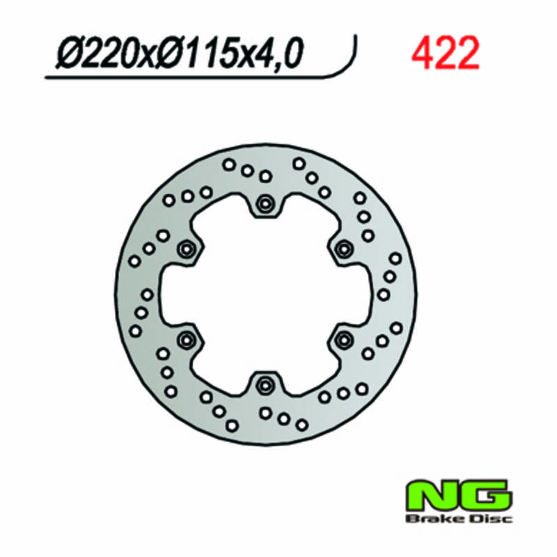 Bild von Bremsscheibe NG Brake Disc 220/115/4mm (6 Loch)