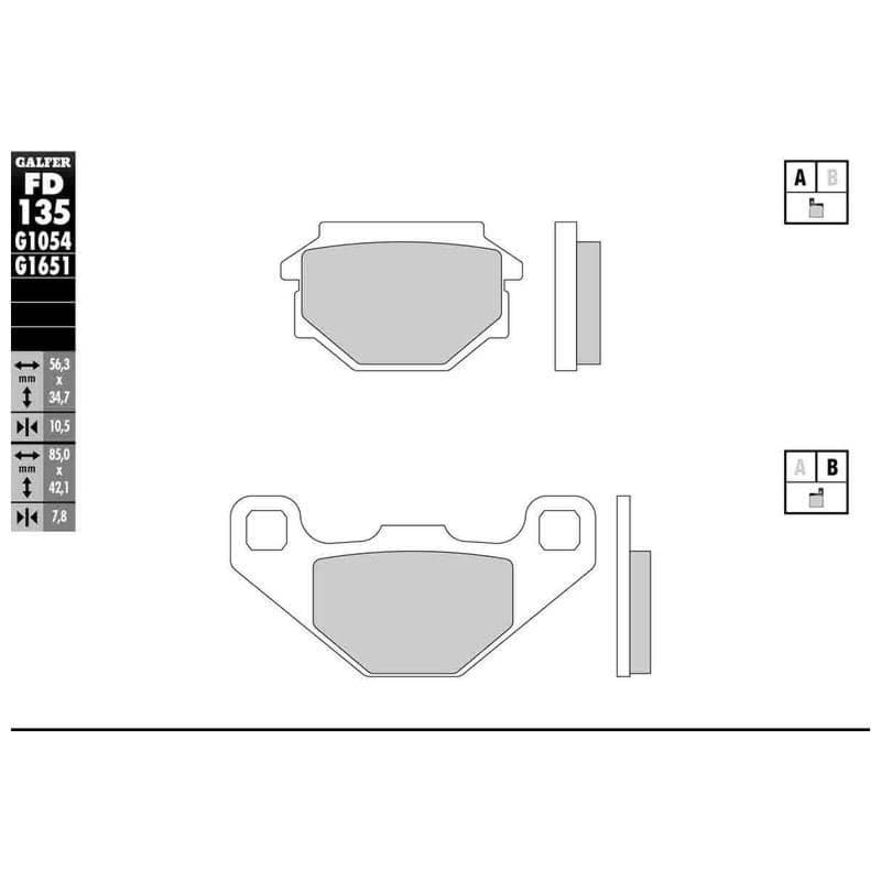 Bild von Scheibenbremsbeläge Galfer Semi-Metal (Paar)