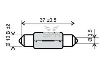 Bild von Sovitte 12V/10W, 39mm, weiss